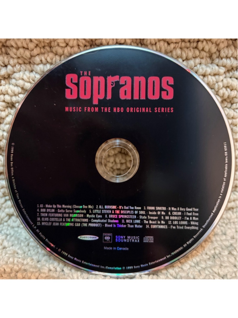 The Sopranos Music From The HBO Original Series CD Black Red One Size